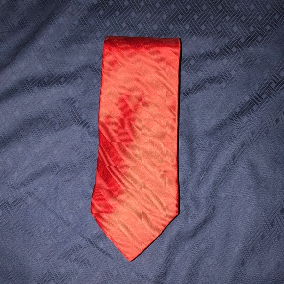 Tommy Hilfiger red and blue colorblock tie - Picture 1 of 3